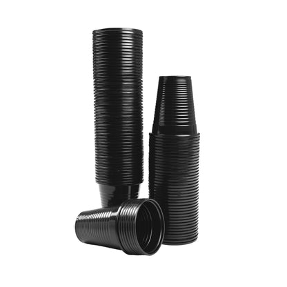 Plastic Cups Black (100 pieces)